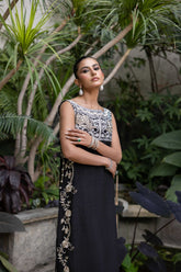 Shehrnaz - Shahkar  - SHK-1439 - Black - Korean Silk - 2 Piece